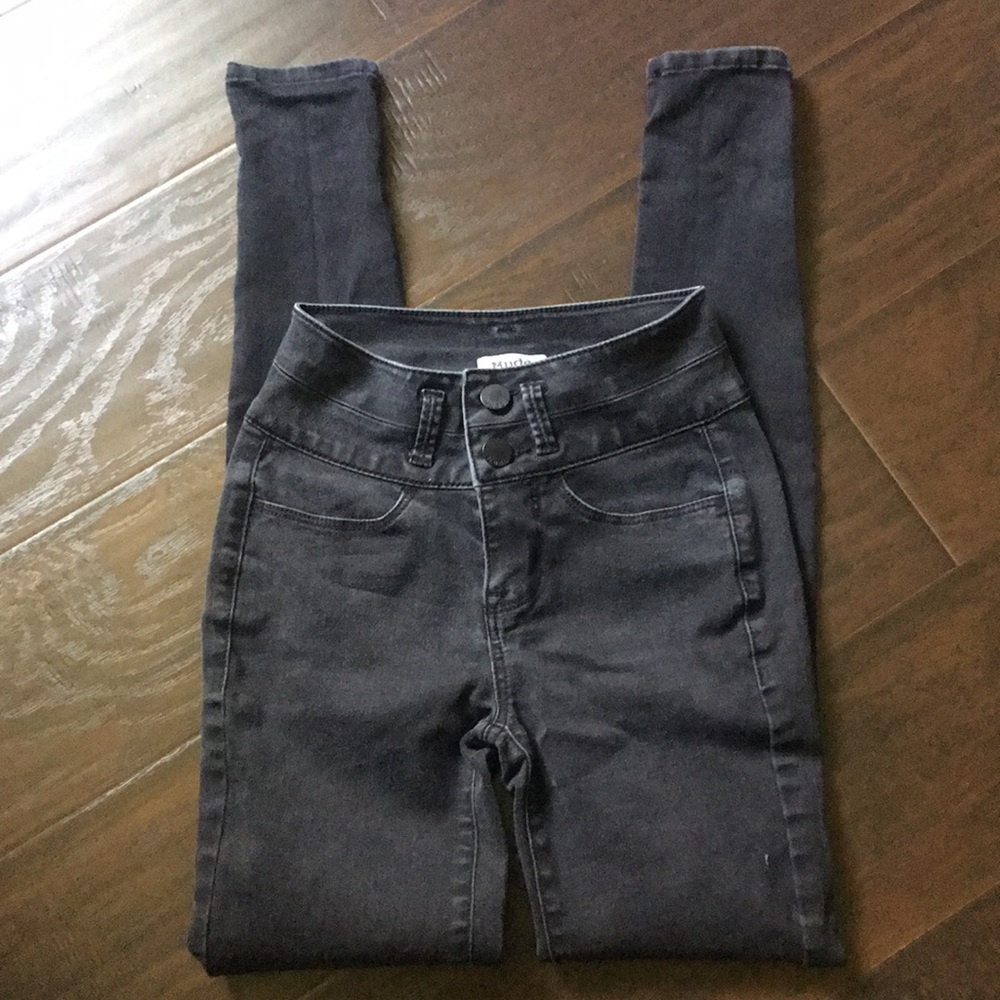 Mudd High Waisted skinny jean black size 0